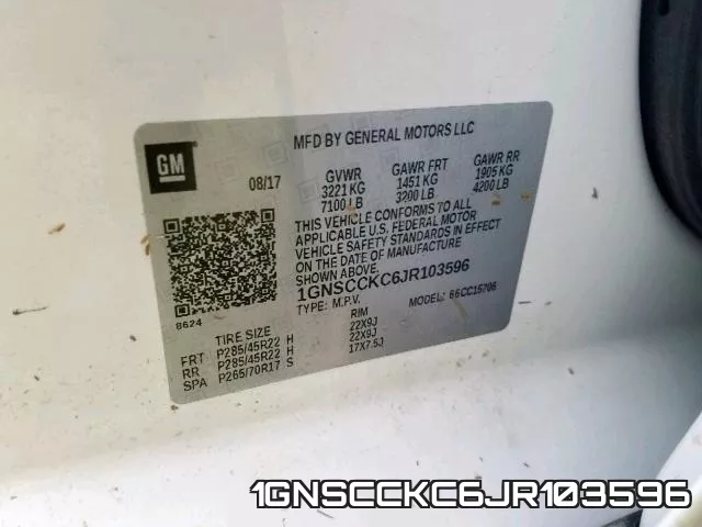 1GNSCCKC6JR103596 фото 2