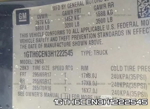 1GTH6CEN3H1222545 фото 10