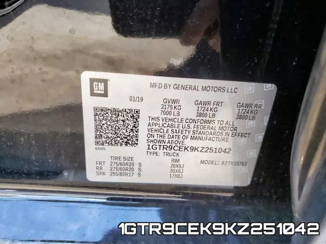 1GTR9CEK9KZ251042 фото 2