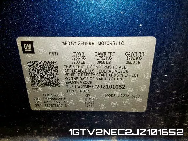 1GTV2NEC2JZ101652 фото 2