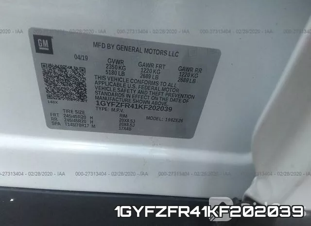 1GYFZFR41KF202039 фото 10