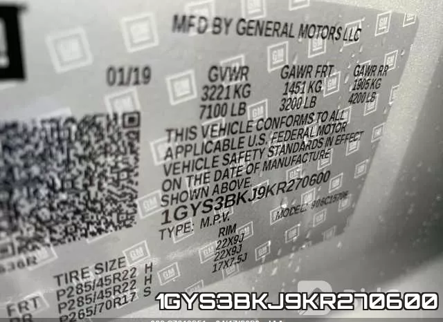 1GYS3BKJ9KR270600 фото 10