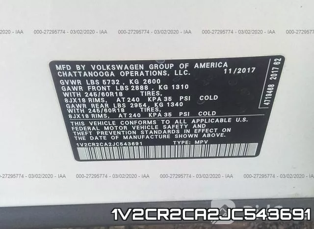 1V2CR2CA2JC543691 фото 10
