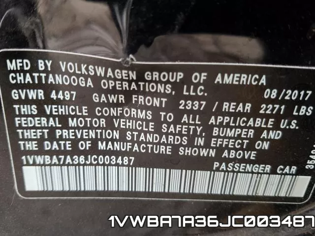1VWBA7A36JC003487 фото 2