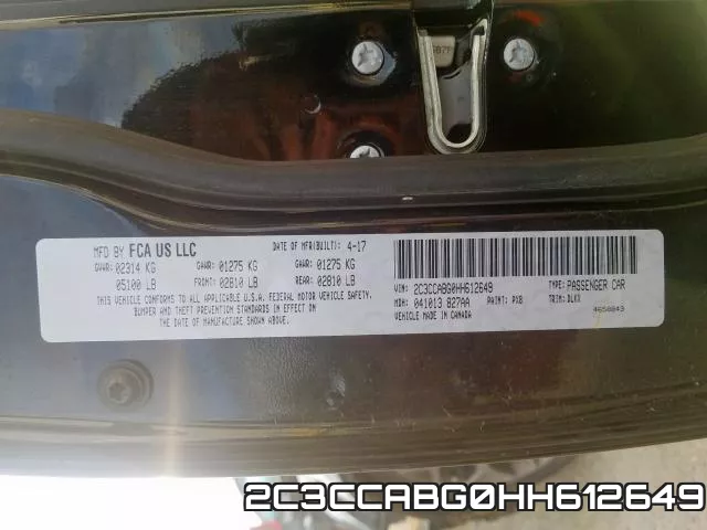 2C3CCABG0HH612649 фото 2