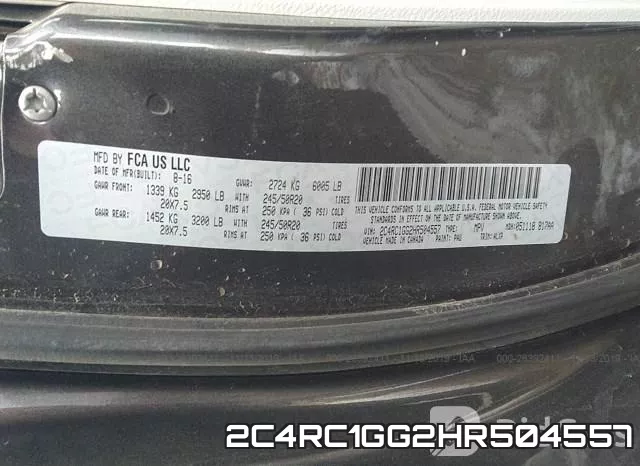 2C4RC1GG2HR504557 фото 10