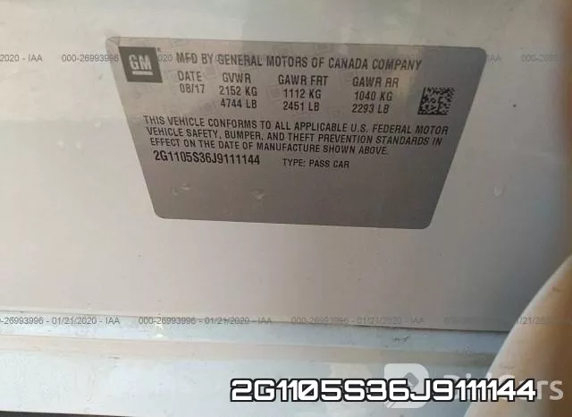 2G1105S36J9111144 фото 10