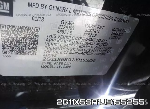 2G11X5SA1J9155255 фото 10