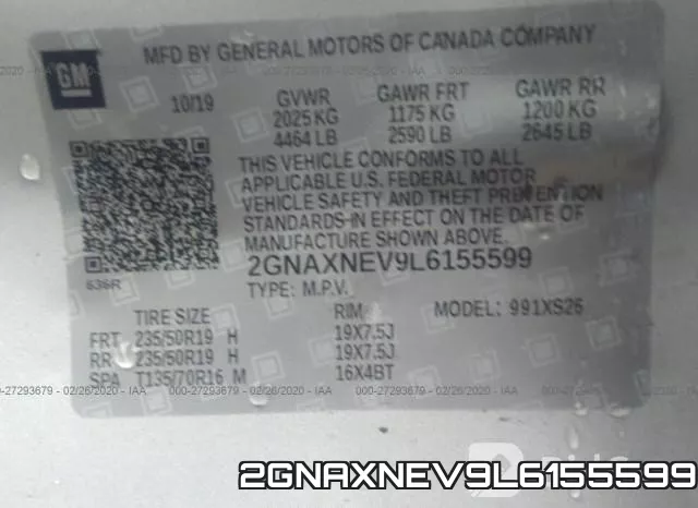 2GNAXNEV9L6155599 фото 10