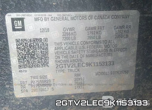 2GTV2LEC9K1153133 фото 10