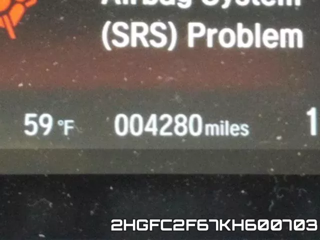 2HGFC2F67KH600703 фото 9