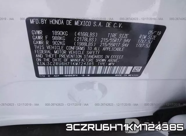 3CZRU6H71KM724385 фото 10