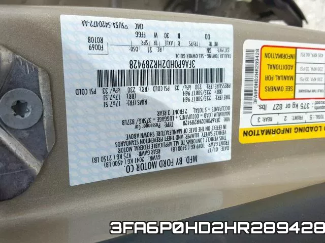 3FA6P0HD2HR289428 фото 2