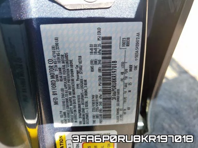3FA6P0RU8KR197018 фото 2