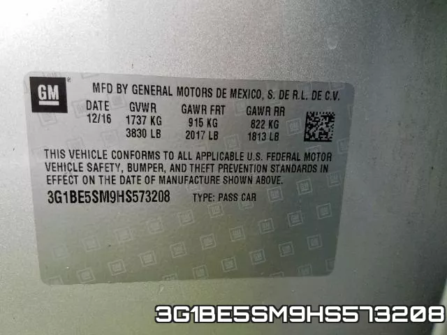 3G1BE5SM9HS573208 фото 2