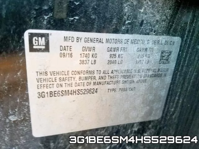 3G1BE6SM4HS529624 фото 2