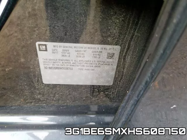 3G1BE6SMXHS608750 фото 2