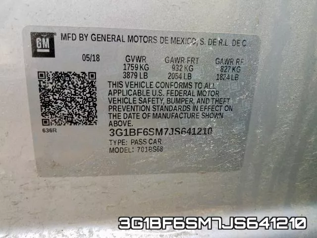 3G1BF6SM7JS641210 фото 2