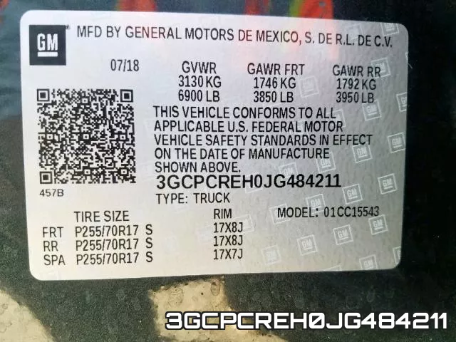 3GCPCREH0JG484211 фото 2
