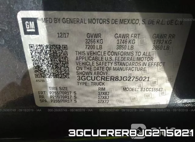 3GCUCRER8JG275021 фото 10