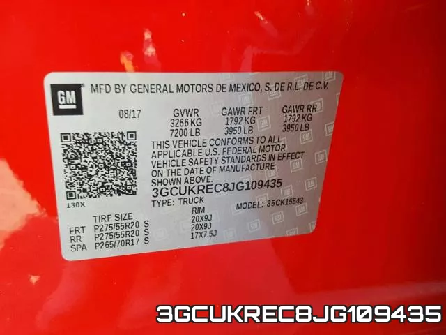 3GCUKREC8JG109435 фото 2