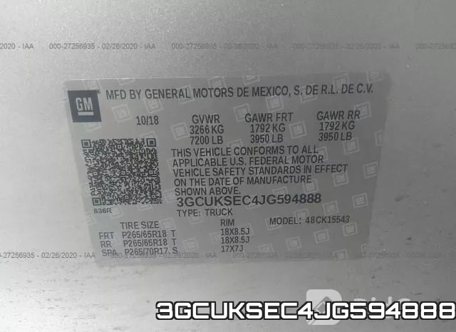 3GCUKSEC4JG594888 фото 10
