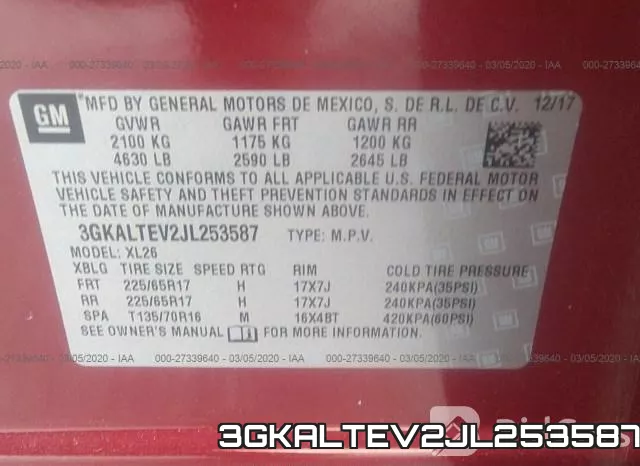 3GKALTEV2JL253587 фото 10