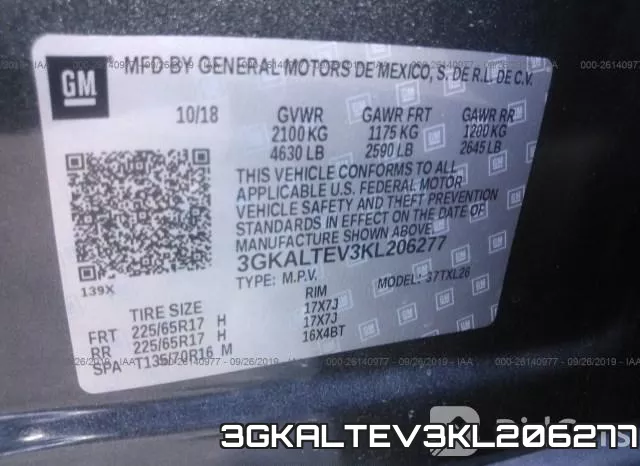 3GKALTEV3KL206277 фото 10