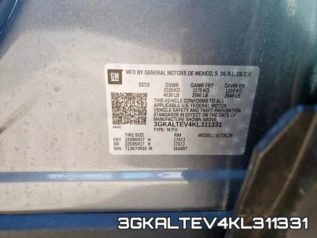 3GKALTEV4KL311331 фото 2