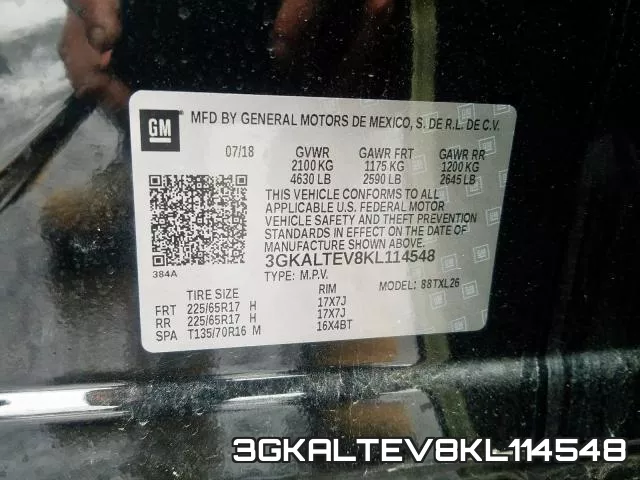 3GKALTEV8KL114548 фото 2