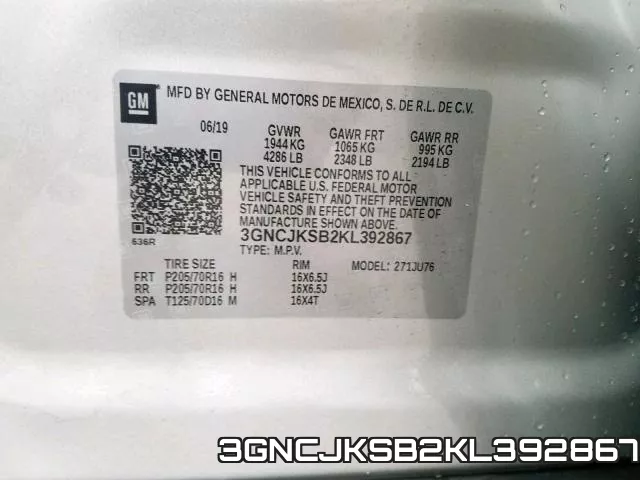 3GNCJKSB2KL392867 фото 2