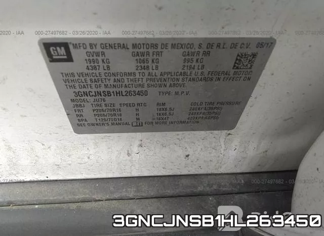3GNCJNSB1HL263450 фото 10