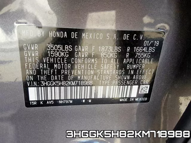 3HGGK5H82KM718988 фото 2