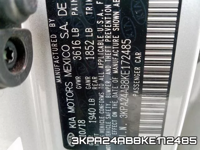 3KPA24AB8KE172485 фото 2