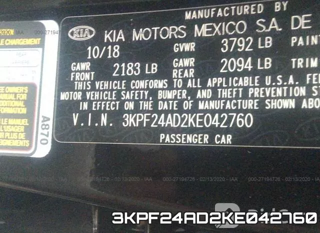 3KPF24AD2KE042760 фото 10