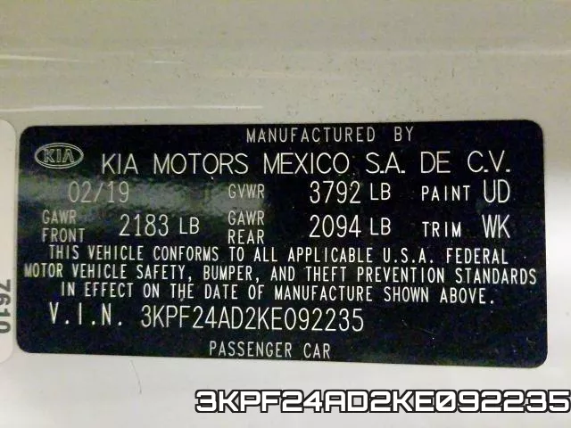 3KPF24AD2KE092235 фото 2