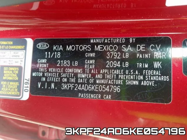 3KPF24AD6KE054796 фото 2