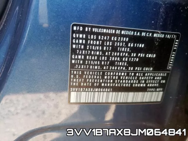 3VV1B7AX8JM064841 фото 2