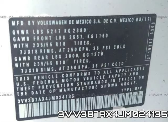 3VV3B7AX4JM024135 фото 10