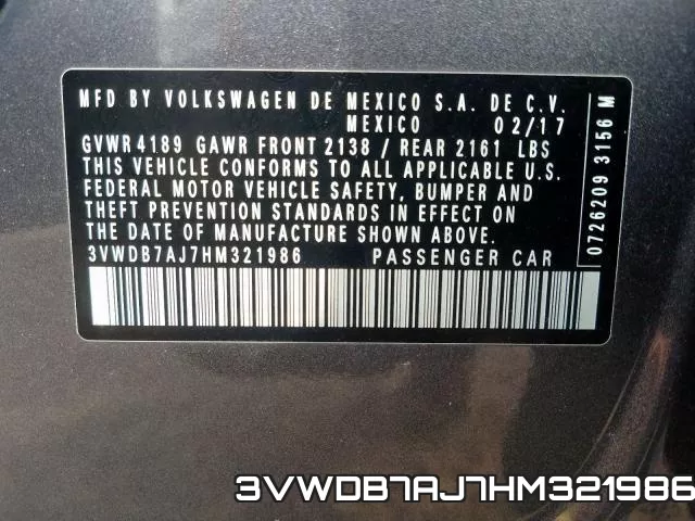 3VWDB7AJ7HM321986 фото 2