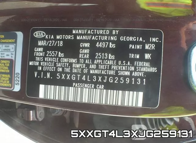 5XXGT4L3XJG259131 фото 10