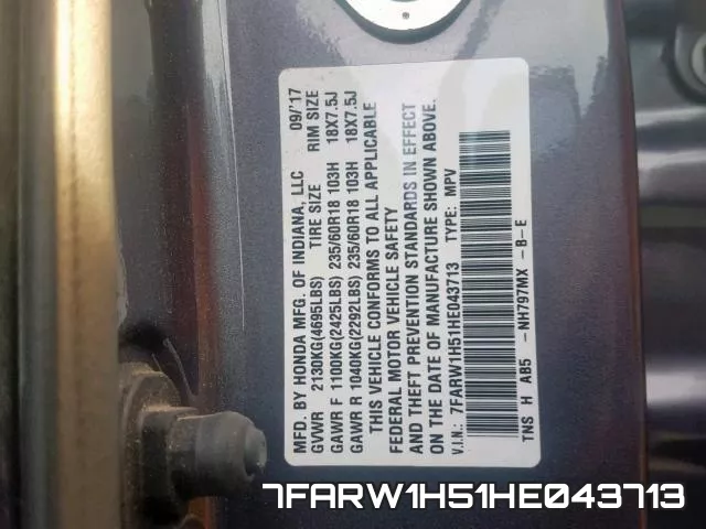 7FARW1H51HE043713 фото 2