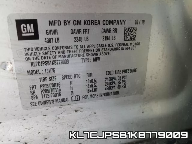 KL7CJPSB1KB779009 фото 2