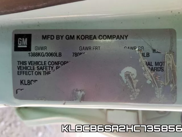 KL8CB6SA2HC735856 фото 2