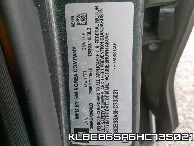 KL8CB6SA6HC735021 фото 2