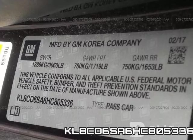 KL8CD6SA6HC805336 фото 10