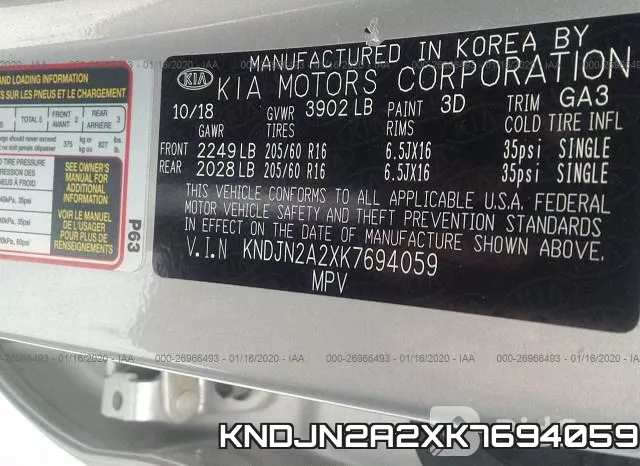 KNDJN2A2XK7694059 фото 10
