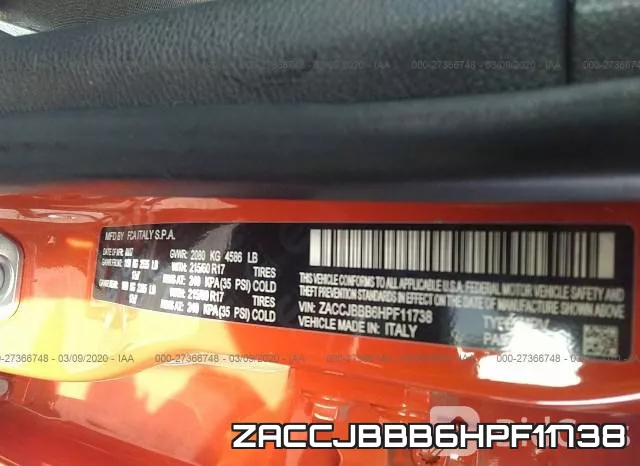 ZACCJBBB6HPF11738 фото 10