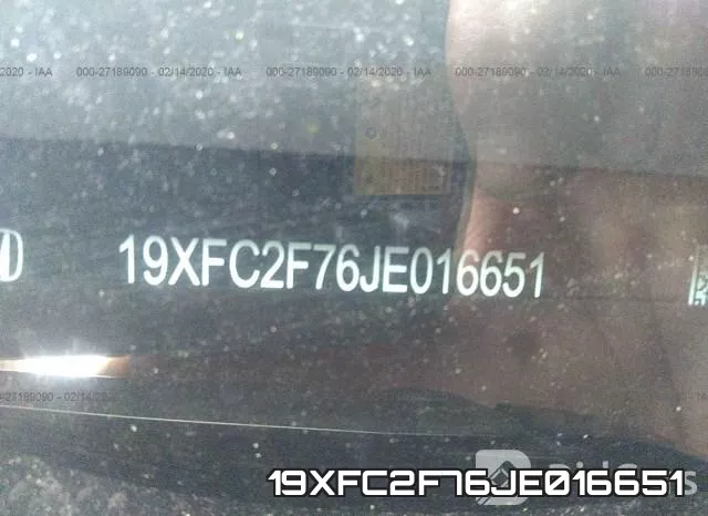 19XFC2F76JE016651 фото 10