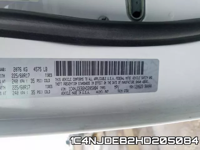 1C4NJDEB2HD205084 фото 2